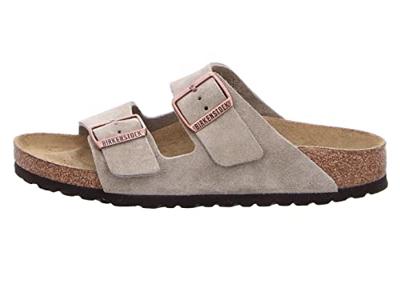 BIRKENSTOCK - Arizona slippers taupe Suede Unisex