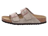 BIRKENSTOCK - Arizona slippers taupe Suede Unisex - thumbnail
