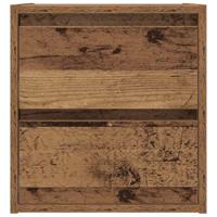 Nachtkastjes wandgemonteerd 2 st 38x34x40 cm oud houtkleurig - thumbnail