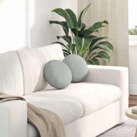 VidaXL Zitkussens 2 stuks lichtgrijs ø 40 x 13 cm fluweel - thumbnail