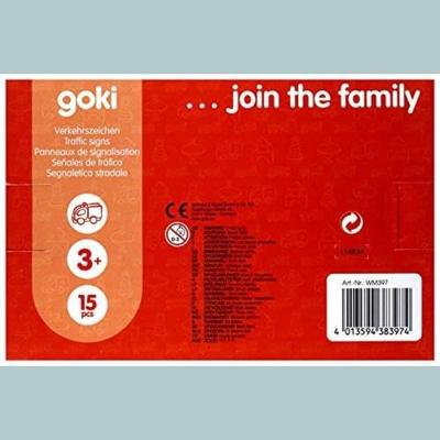 Goki houten verkeersbordenset, 15dlg.