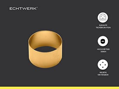 ECHTWERK Tafel accessoires (servetringen "rond" gemaakt van ede, Goud, 4-delig)
