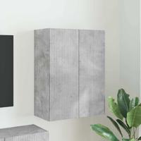 TV-wandkast Beton Grijs 59,5 x 31 x 80 cm Bewerkt hout - thumbnail