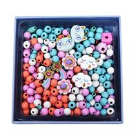 Houten kralen - Vogels - DJECO blauw - thumbnail