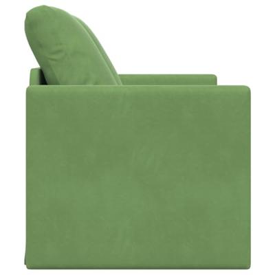 Vloerslaapbank met kussen Lichtgroen 122 x 70 x 60 cm Fluweel