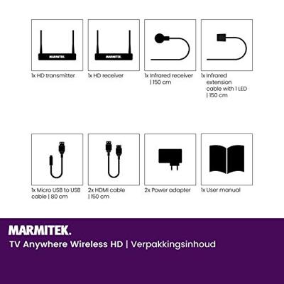 Marmitek TV Anywhere Wireless HD TV accessoire Zwart