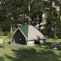 Teepee Tent met dak met opslag Groen en Wit 490 x 410 x 210 cm - thumbnail