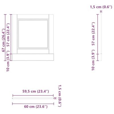 Vaatwaspaneel Porto 60x1,5x67 cm bewerkt hout zwart Vaatwaspaneel Porto 60x1,5x67 cm bewerkt hout zwart