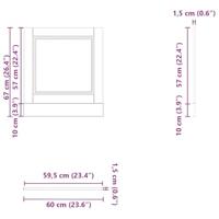 Vaatwaspaneel Porto 60x1,5x67 cm bewerkt hout zwart - thumbnail