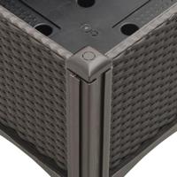 VidaXL Plantenbak met latwerk 40x40x142 cm polypropeen bruin - thumbnail