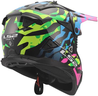 LS2 crosshelm "mx708 fast ii grotesk" helmet mx708 fast ii grotesque bl/pink/green x LS2 crosshelm "mx708 fast ii grotesk" helmet mx708 fast ii grotesque bl/pink/green x