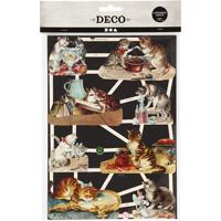Creativ Company Vintage plaatjes, katten, vel 16,5x23,5 cm, 2 vel/ 1 doos - thumbnail
