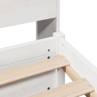 Bed met boekenkast zonder matras grenenhout wit 90x200 cm - thumbnail