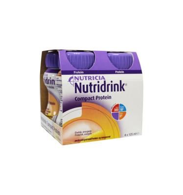 Nutridrink Compact proteine perzik/mango 125ml 4 Stuks