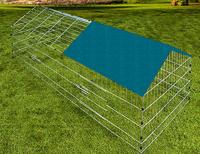 Monzana Konijnenhok Konijnenren - Hamsterkooi - Rattenkooi Groen - 180x75cm - thumbnail