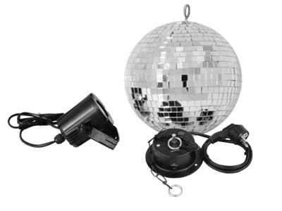 Eurolite 50101856 LED Spiegelbolset met LED-verlichting, Met motor 20 cm