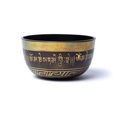 Gegraveerde Messing Klankschaal OMPMH 1050-1550 gram Gegraveerde Messing Klankschaal OMPMH 1050-1550 gram