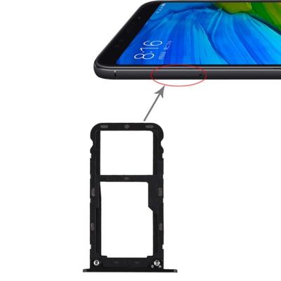 2 SIM-kaarthouder / Micro SD-kaart lade voor Xiaomi Redmi 5 Plus(Black)