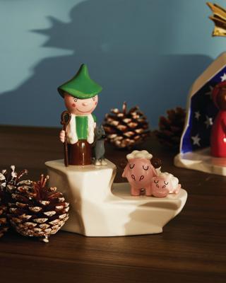Alessi Happy Eternity Baby Pastorello Herder porselein 9 cm