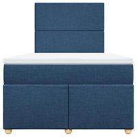 Boxspring met matras stof blauw 120x190 cm - thumbnail