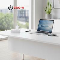 Maclean stekkerdoos, verlengkabel 2 stopcontacten + 3xUSB, 110-240V AC 50/60Hz, 2,1A max 2500W, 1,5m, wit, MCE387 W - thumbnail