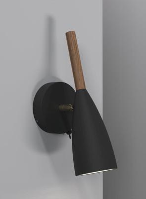 Hanglamp hout &apos;Pure 10&apos; zwart E27 10 cm DFTP