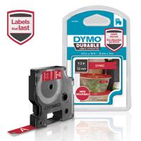 Labeltape dymo labelmanager d1 polyester 12mm rood - thumbnail