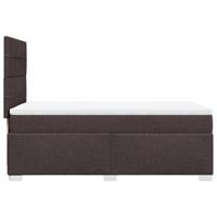 Boxspring met matras stof donkerbruin 80x200 cm - thumbnail