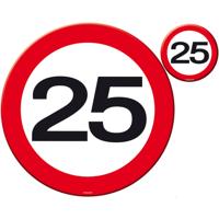 8x Stuks 25 Jaar Placemats/onderzetters Feestartikelen - Placemats - thumbnail