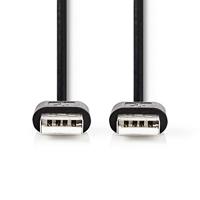 Nedis ccgt60000bk10 kabel usb 2.0 a male - a male 1,0 m zwart - thumbnail