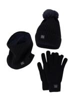 Heatkeeper Dames Winter Set - Muts + Handschoenen + Nekwarmer - Navy - thumbnail