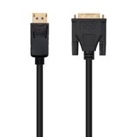 NANOCABLE 10.15.4501 Converter DisplayPort naar DVI, DisplayPort/stekker - DVI/stekker, zwart, 1 m - thumbnail