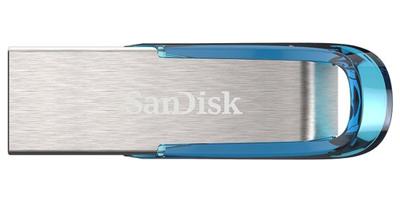 SanDisk Ultra Flair USB flash drive 128 GB USB Type-A 3.2 Gen 1 (3.1 Gen 1) Blauw, Zilver