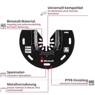 Einhell 708048 halbrund BIM, 88mm BiM Invalzaagblad 88 mm 1 stuk(s)