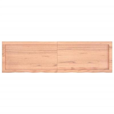 VidaXL Wastafelblad 140x40x(2-6) cm behandeld massief hout lichtbruin