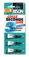 Bison secondelijm Vloeibaar, 3 x tube van 1 g, op blister - thumbnail