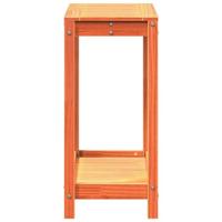 Oppottafel met schap 82,5x35x75 cm massief grenenhout wasbruin - thumbnail