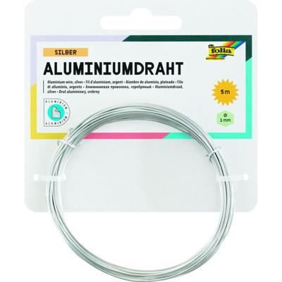 Aluminiumdraad Folia 1mmx5m zilver