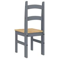 Eetkamerstoelen 2 st 40x46x99 cm massief grenenhout grijs - thumbnail