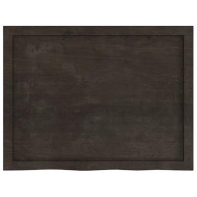 Tafelblad 80x60x4 cm behandeld massief eikenhout donkergrijs Tafelblad 80x60x4 cm behandeld massief eikenhout donkergrijs