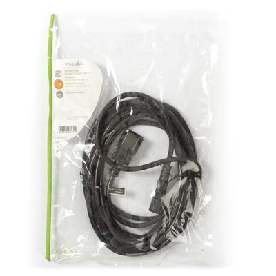 Voedingskabel | IEC-320-C14 - IEC-320-C13 | 5,0 m | Zwart