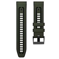 By Qubix - leer + siliconen bandje - Groen - Compatible met Garmin Fenix 8-51mm - Compatible Garmin bandje - thumbnail