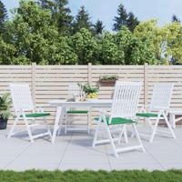 VidaXL Tuinstoelkussens 4 st 40x40x3 cm oxford stof groen - thumbnail