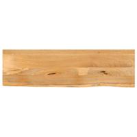 Tafelblad met natuurlijke rand 110x30x3,8 cm massief mangohout - thumbnail