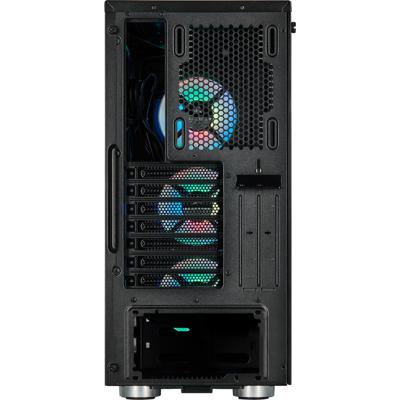 iCUE 465X RGB - Midtowermodel - ATX - geen voeding (ATX) - 3x RGB fan - USB/Audio - zwart