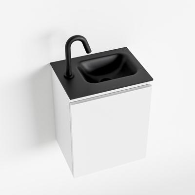 MONDIAZ OLAN 40cm toiletmeubel talc. LEX wastafel urban rechts 1 kraangat