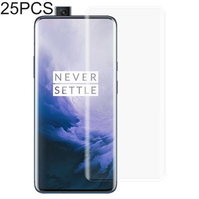 25 STKS 3D gebogen rand volledig scherm gehard glas film voor OnePlus 7 Pro (transparant)