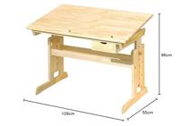 Kinderbureau Julia - licht grenenkleur - 55x109x63 cm - thumbnail