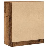 Dressoir 60x30x70 cm bewerkt hout oud houtkleurig - thumbnail