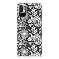Xiaomi Redmi Note 10/10T 5G | Poco M3 Pro | TPU Case | Black Flowers - thumbnail